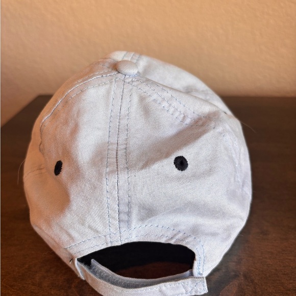 Light Blue Minimalist Hat with Curved Brim and Ventilation - Picture 3 of 5